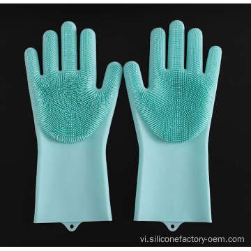 Găng tay silicone làm sạch găng tay rửa chén